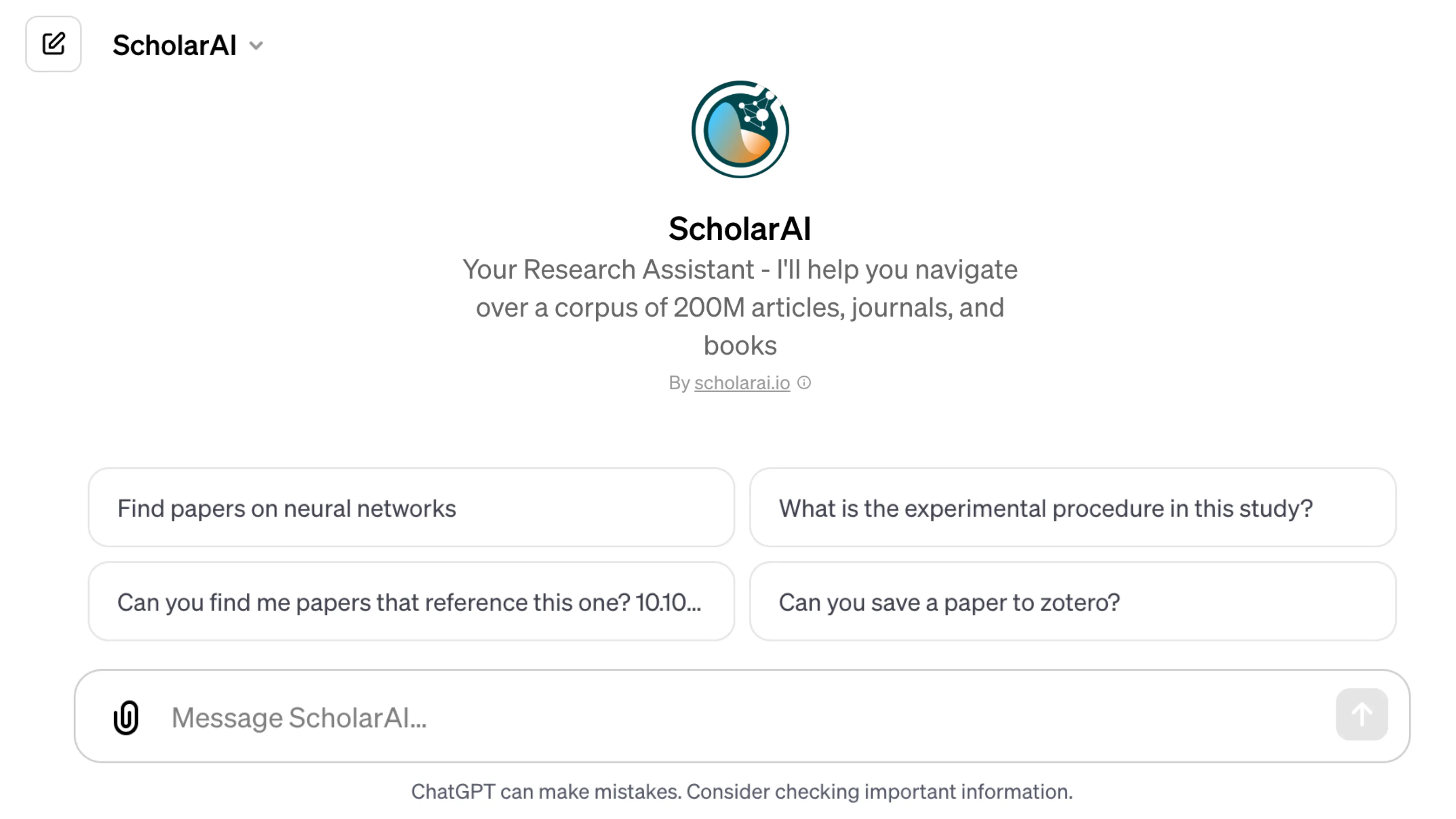 ScholarAI Test with a Small Project