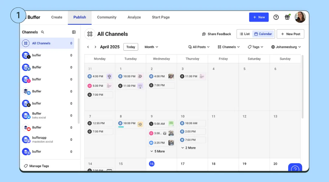 schedule post on facebook using buffer